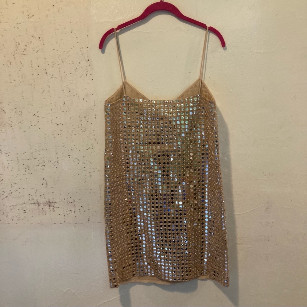 Stella McCartney Gold Disc Tank Mini Dress 42